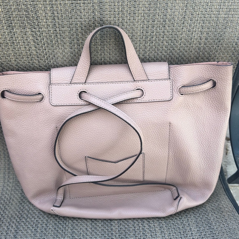 Michael Kors Blush Pink Pebbled Leather Drawstring Tote - Picture 2 of 5